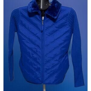 Creazioni Effeci Sweater Jacket Royal Blue Size Small